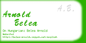 arnold belea business card